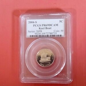 Coins 2004-S Keel Boat Coin in Protective Case Proof 69 DCAM PA 129